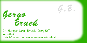 gergo bruck business card